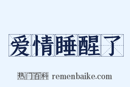 爱情睡醒了是什么意思的图片